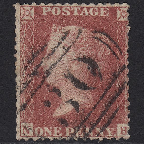 GB QV 1857 1d Rose-red (Plate 56) SG40-C10(1) NB GU Ashby-DE-LA-zouch 30