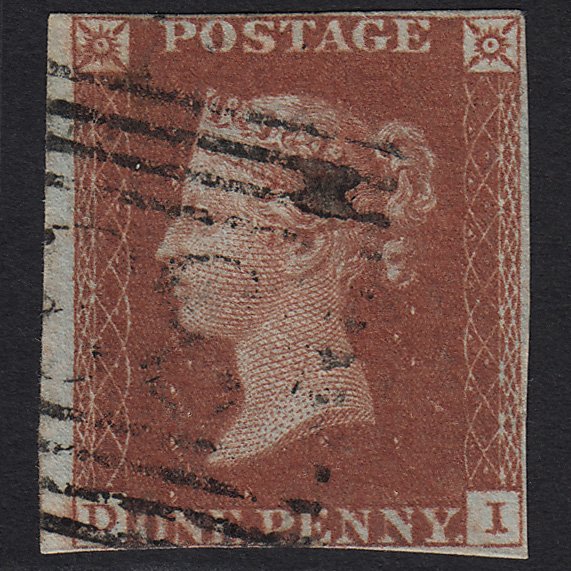 GB QV 1841 1d Red-brown (Plate 52) SG8-B1(1) DI FU in Scotland nr 4 Margins
