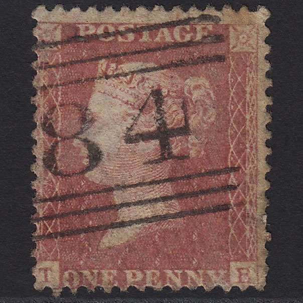 GB QV 1857 1d Rose-red (Plate 59) SG40-C10(1) TB GU Crieff 84