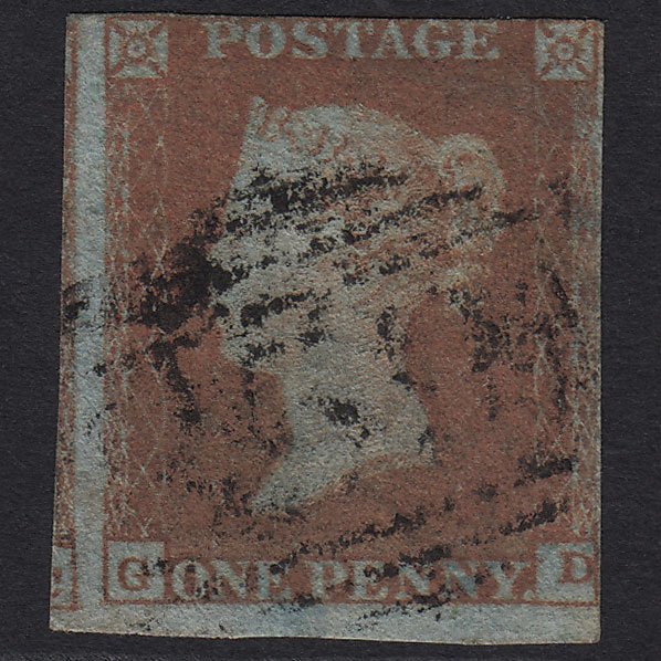 GB QV 1841 1d Red-brown (Plate 92) SG8-B1(1) GD GU