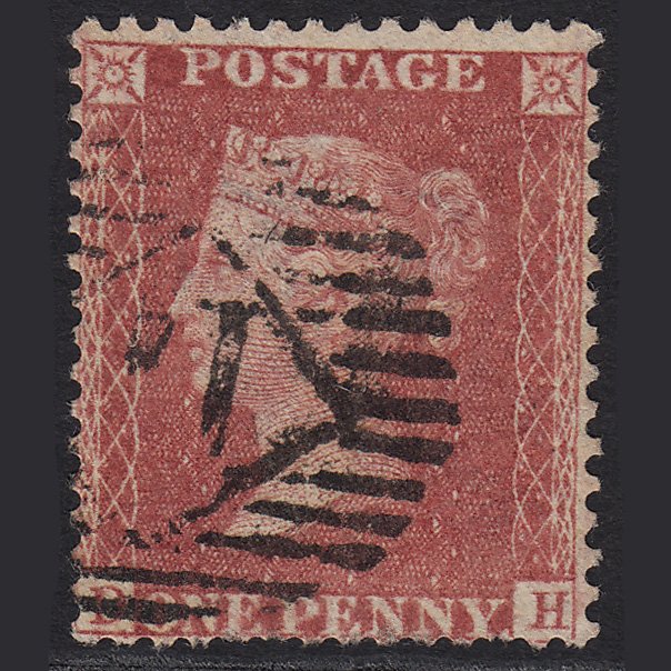 GB QV 1857 1d Rose-red (Plate 55) SG40-C10(1) DH GU in London