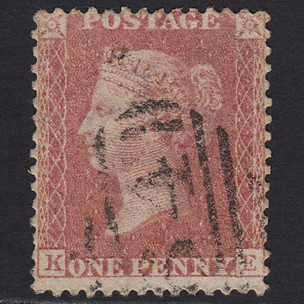 GB QV 1857 1d Pale Rose (Plate 48) SG39-C10(3) KE FU