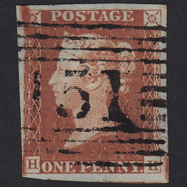 GB QV 1841 1d Red-brown (Plate 61) SG8-B1(1) HH VFU 4M Imperf Fossoway 151