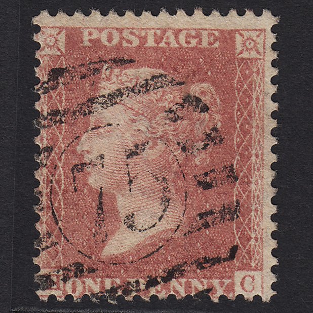 GB QV 1857 1d Rose-red (Plate 60) SG40-C10(1) HC FU London No.75