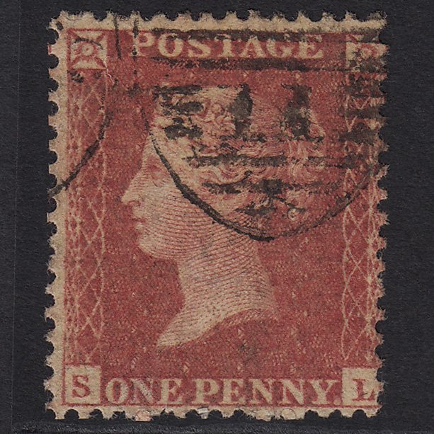 GB QV 1857 1d Rose-red (Plate 42) SG40-C10(1) SL GU in London