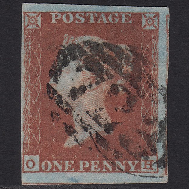 GB QV 1841 1d Red-brown (Plate 105) SG8-B1(1) OH GU 4 Margins Southampton 723