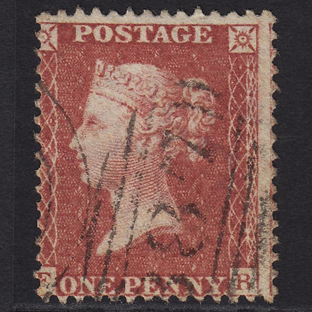 GB QV 1857 1d Rose-red (Plate 27) SG40-C10(1) FB GU Misperf