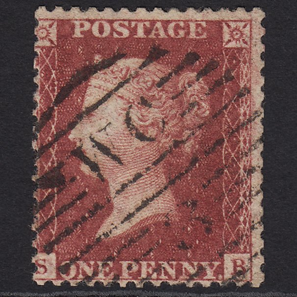 GB QV 1857 1d Rose-red (Plate 27) SG40-C10(1) SB GU London D&S WC3 Misperf