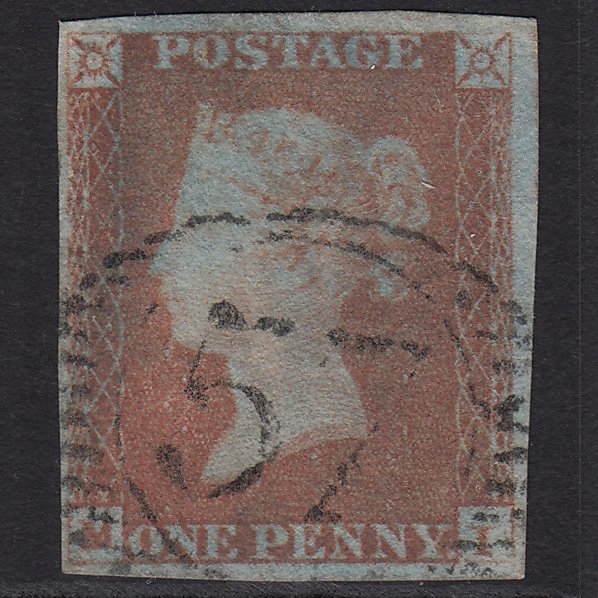 GB QV 1841 1d Very Blued (Plate 85) SG8a-B1(2) MI GU 4 Margins London D&S 57