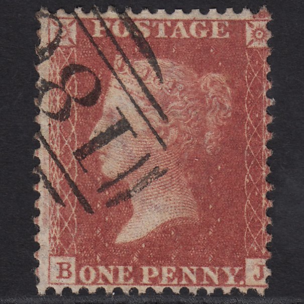 GB QV 1857 1d Rose-red (Plate 52) SG40-C10(1) BJ FU Chester 180 Misperf