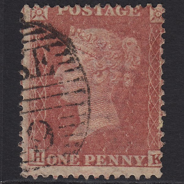 GB QV 1857 1d Rose-red (Plate 55) SG40-C10(1) HK GU London D&S SE9 Misperf