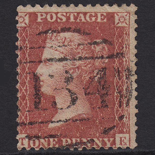 GB QV 1857 1d Rose-red (Plate 42) SG40-C10(1) TE GU Bristol 134