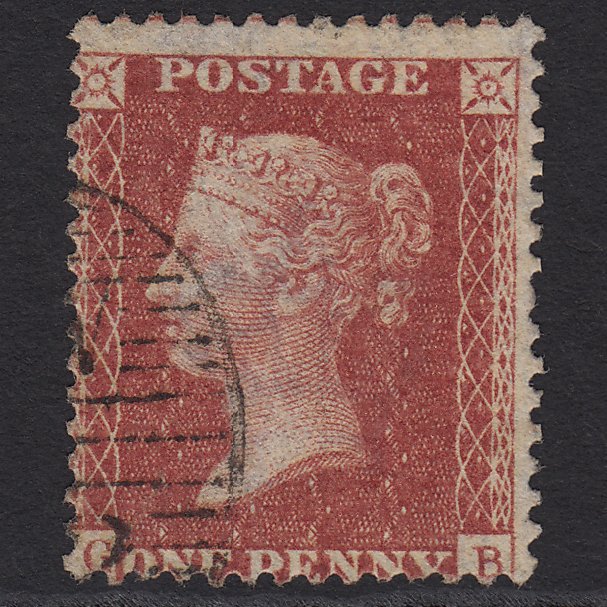 GB QV 1857 1d Rose-red (Plate 57) SG40-C10(1) GB FU Light London D&S Cancel