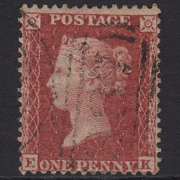 GB QV 1857 1d Rose-red (Plate 60) SG40-C10(1) EK FU Huddersfield 387