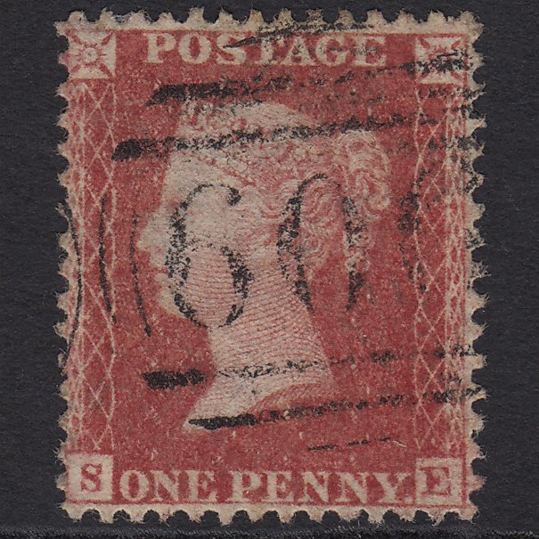 GB QV 1857 1d Rose-red (Plate 60) SG40-C10(1) SE FU Well Centred
