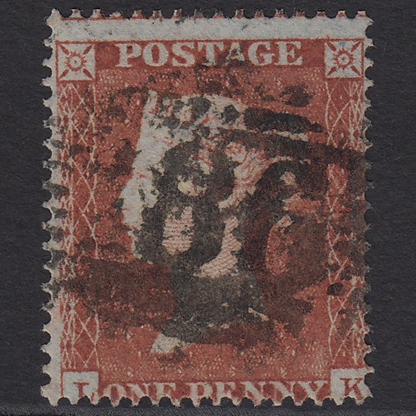 GB QV 1854 1d Red-brown (Plate 162) SG17-C1(1) LK FU Dublin 186 Misperf
