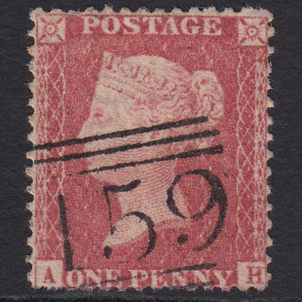 GB QV 1857 1d (Plate 27) SG40-C10(1) AH GU Missing Imprimatur Glasgow 159
