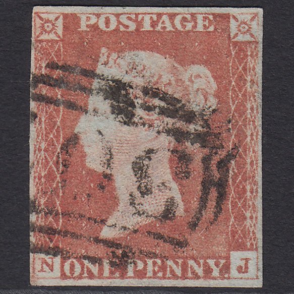 GB QV 1841 1d (Plate 71) SG8-B1(1) NJ FU 4 Margins Gainsborough 307