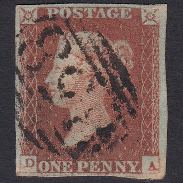 GB QV 1841 1d Red-brown (Plate 85) SG8-B1(1) DA GU 4 Margins