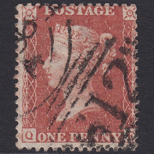 GB QV 1856 1d Red-brown (Plate 24) SG29-C8(1) QE FU Peterborough 612