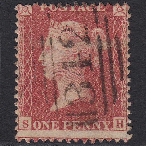 GB QV 1857 1d Rose-red (Plate 46) SG40-C10(1) SH GU Hastings 342 Misperf
