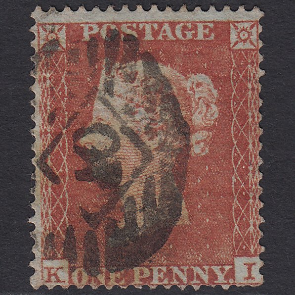 GB QV 1854 1d Red-brown (Plate 174) SG17-C1(1) KI GU London IS 10