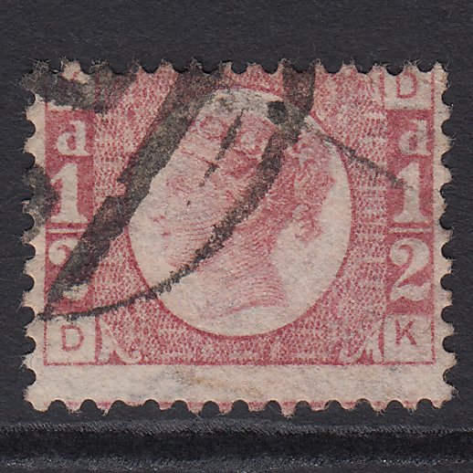 GB QV 1870 1/2d Rose (Plate 11) SG49-G4 DK FU