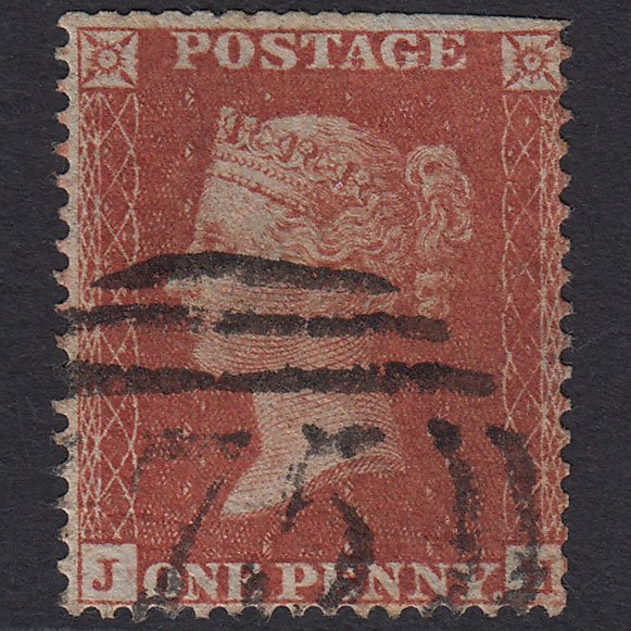 GB QV 1855 1d Red-brown (Plate 15) SG21-C4(1) JH PU Birmingham 75