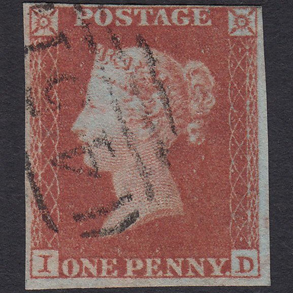 GB QV 1841 1d Red-brown (Plate 167) SG8-B2(1) ID FU Lewes 451