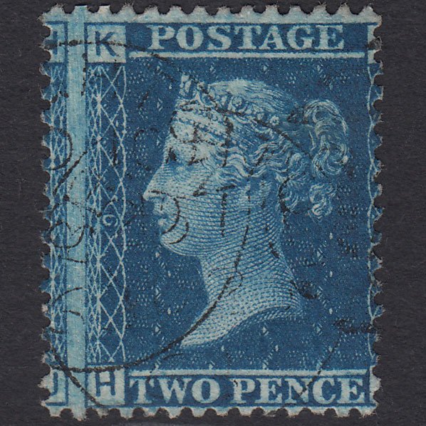 GB QV 1858 2d Blue (Plate 9) SG45-G2 HK VFU Brighton CDS Large Misperf
