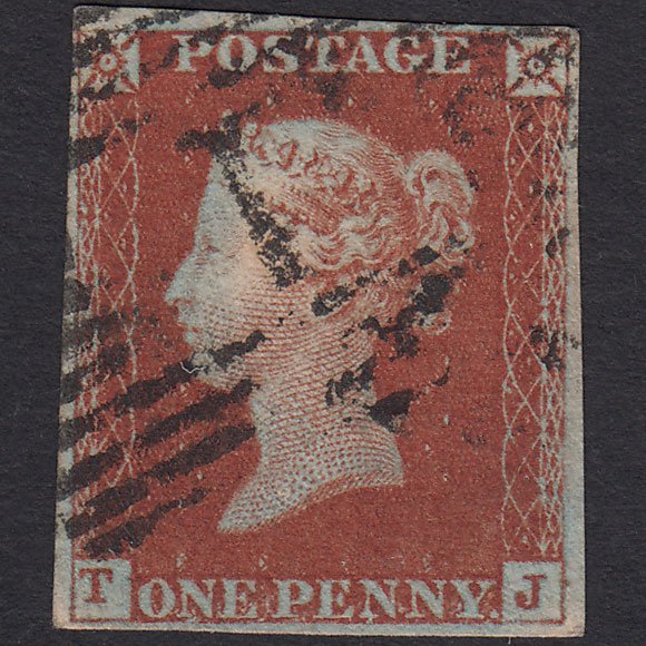 GB QV 1841 1d Red-brown (Plate 56) SG8-B1(1) TJ FU 4 Margins Scotland
