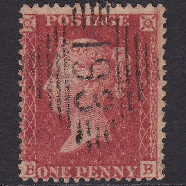 GB QV 1857 1d Rose-red (Plate 36) SG40-C10(1) BB FU Dungannon 193