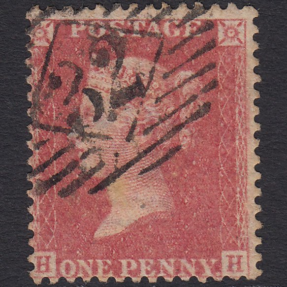 GB QV 1857 1d Rose-red (Plate 49) SG40-C10(1) HH GU London IS 32