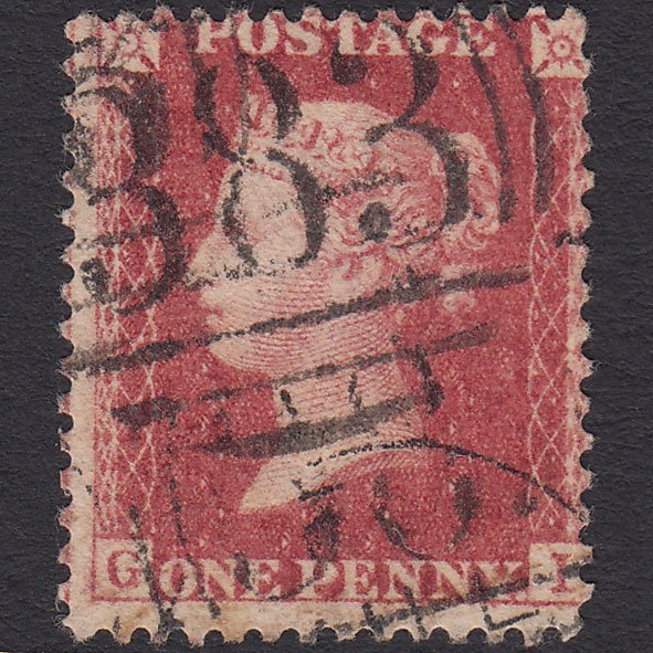 GB QV 1857 1d Rose-red (Plate 43) SG40-C10(1) GI GU Hull 383 Misperf