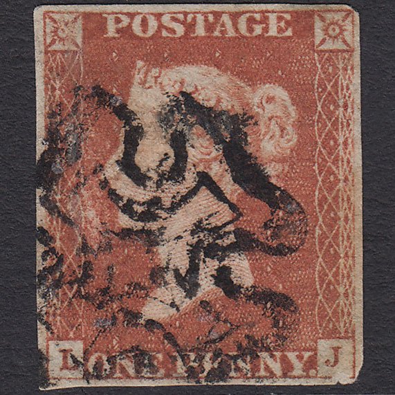 GB QV 1841 1d Red-brown (Plate 17) SG8-B1(1) LJ GU nr 4 Margins MX
