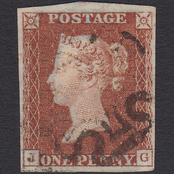 GB QV 1841 1d Red-brown (Plate 25) SG8-B1(1) Ivory Head JG VFU 4 Margins MX