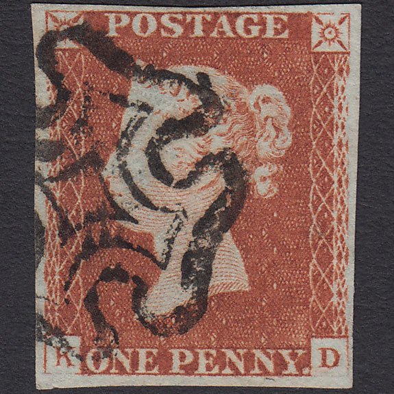 GB QV 1841 1d (Plate 23) SG8-B1(1) KD GU Missing Imprimatur 4 Margins MX