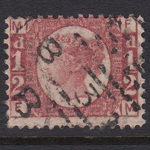 GB QV 1870 1/2d Rose-red (Plate 15) SG48-G4 FM FU Npb Cancel