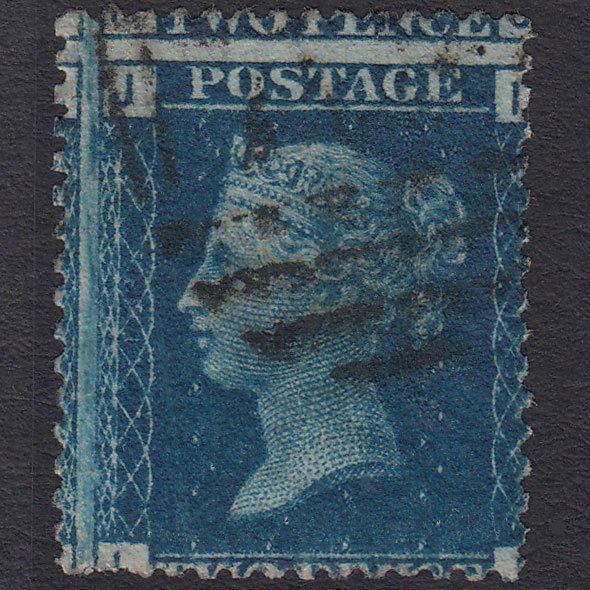 GB QV 1869 2d Blue (Plate 13) SG46-G3 IJ GU Large Misperf