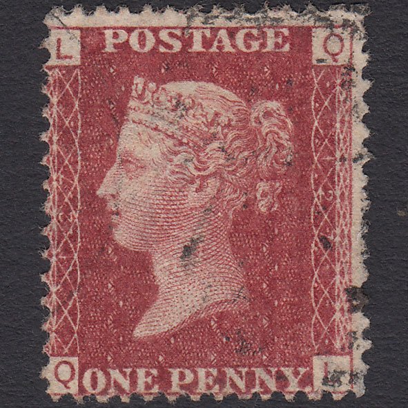 GB QV 1864 1d Lake-red (Plate 127) SG44-G1(2) QL VFU Light Cancel