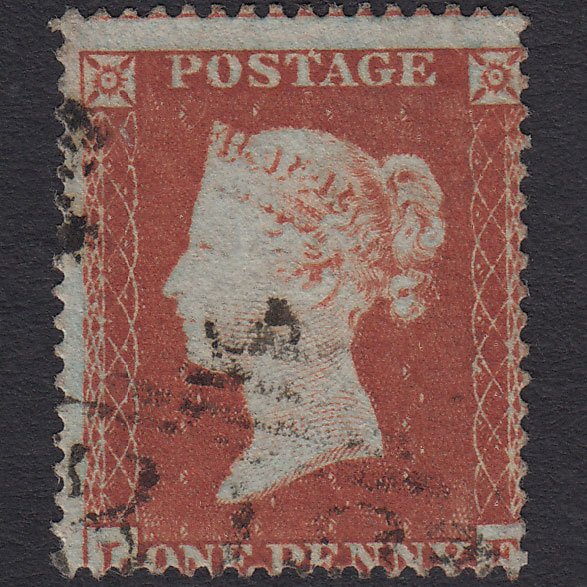 GB QV 1854 1d (Plate 184) SG17-C1(1) LF GU Light Irish Cancel Misperf