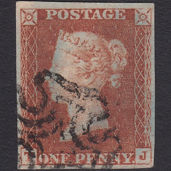 GB QV 1841 1d Red-brown (Plate 25) SG8-B1(1) TJ FU 4 Margins Maltese Cross