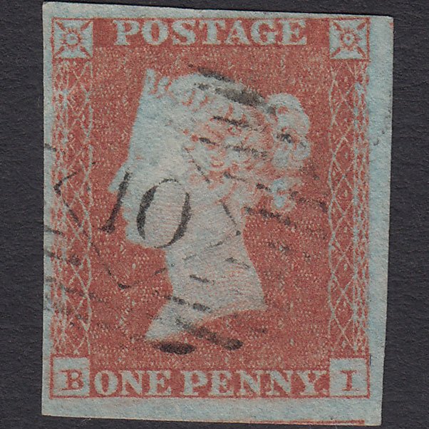 GB QV 1841 1d Red-brown (Plate 112) SG8-B1(1) BI GU 4 Margins London IS 10