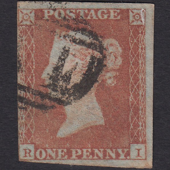 GB QV 1841 1d Red-brown (Plate 120) SG8-B1(1) RI GU nr 4 Margins