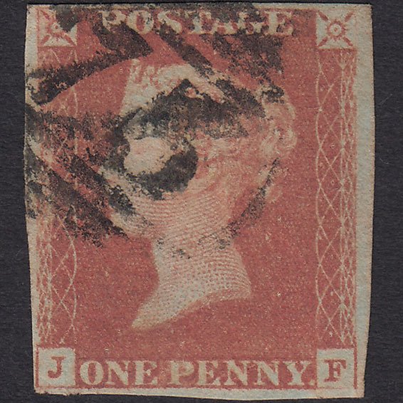 GB QV 1841 1d Red-brown (Plate 78) SG8-B1(1) JF GU 4 Margins Birmingham 75