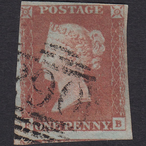 GB QV 1841 1d Red-brown (Plate 68) SG8-B1(1) FB FU 3 Margins Falmouth 290