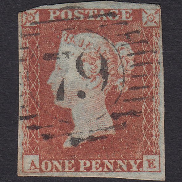 GB QV 1841 1d SG8-B1(1) AE GU Missing Imprimatur 3 Margins London D&S 79