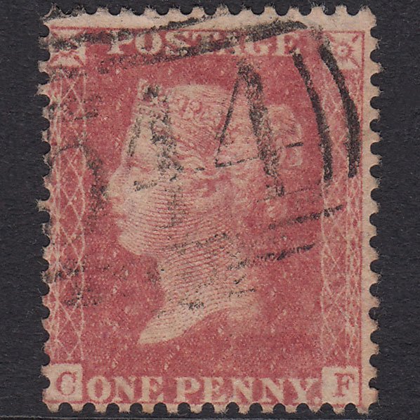 GB QV 1857 1d Pale Rose Plate 48 SG39-C10(3) CF GU Newbury 544