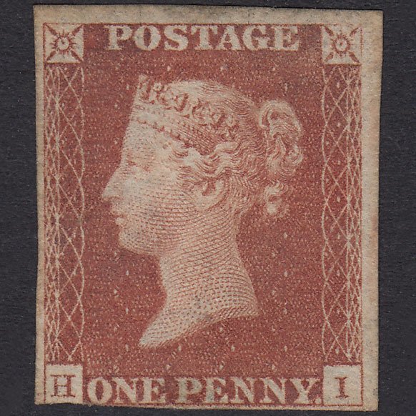 GB QV 1841 1d Red-Brown Penny Black Plate 1B SG7-A2 HI Unused Regummed 3M