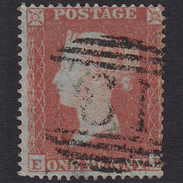 GB QV 1854 1d Plate 172 SG17-C1(1) EE FU Bedford 61 & Green Cancel